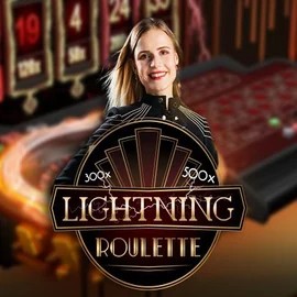 Lightning Roulette slot logo by Evolution at Scored Casino