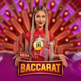 Official Live Casino logo: Mega Baccarat by Pragmatic Play at Scored Casino
