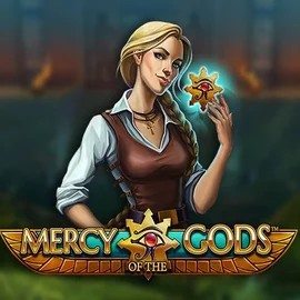 Mercy Of The Gods slot logo by NetEnt at Scored Casino