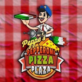 Peppe’s Pepperoni Pizza Plaza slot logo by Pragmatic Play at Scored Casino