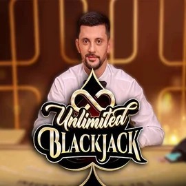 Unlimited Blackjack logo by Ezugi at Scored Casino